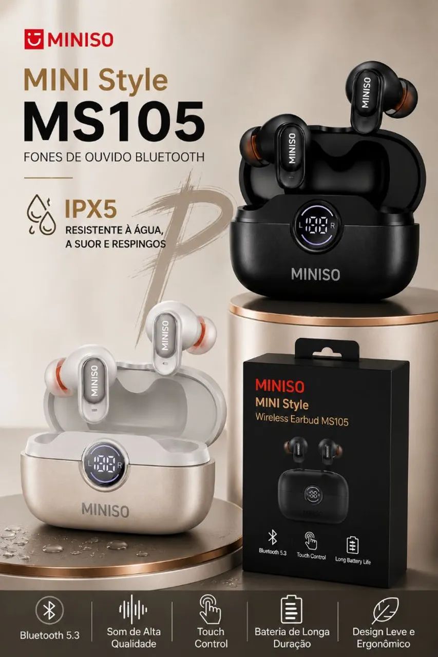 Fone de ouvido MINISO MS105 ORIGINAL