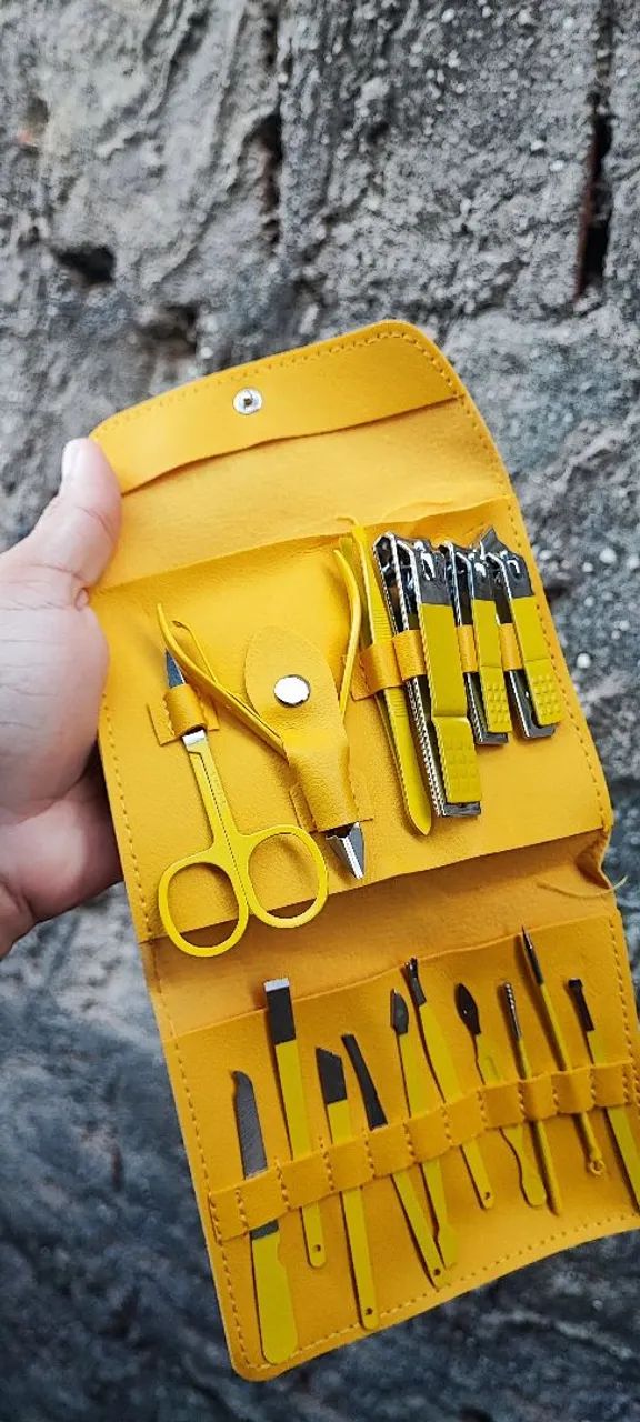 Kit com 16 peças/cortador de Unhas em aço 