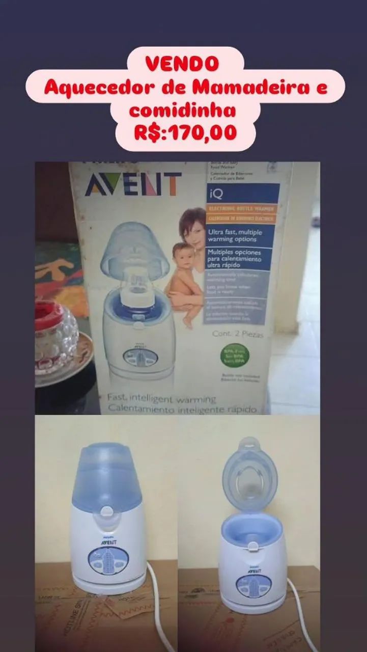 Aquecedor mamadeira e comida 