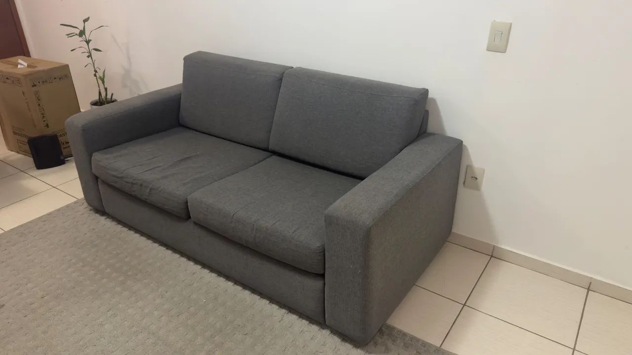 Sofá de Linho Cinza - Foto 2