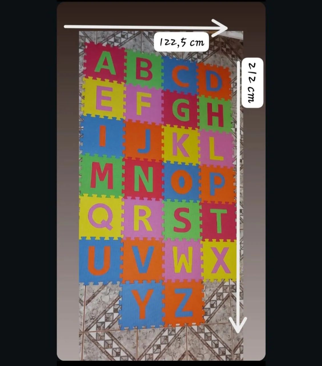 Tatame E.V.A. de letras infantil