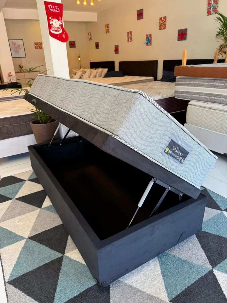 Cama baú SOLTEIRO COM COLCHÃO TOP - Entrego!  - Foto 4