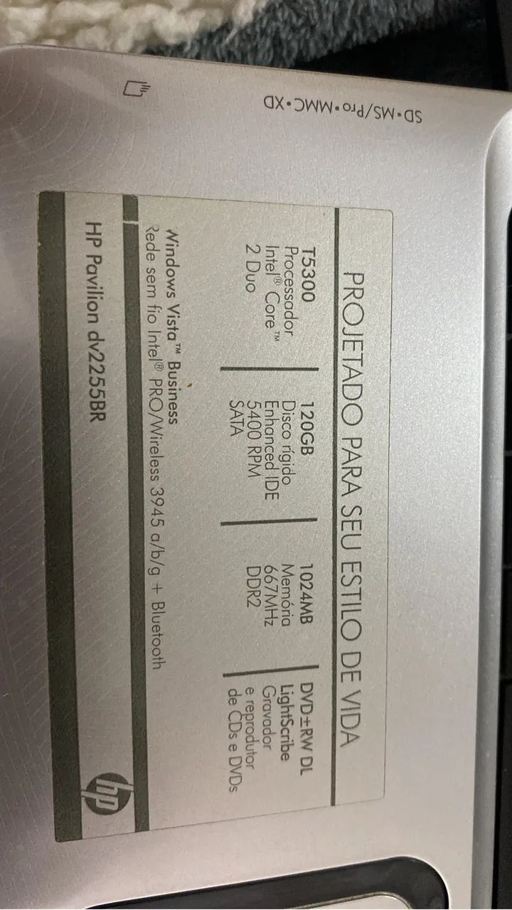 Notebook HP dv2255BR - Foto 4
