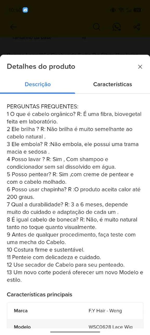 Peruca cacheada curta  - Foto 2
