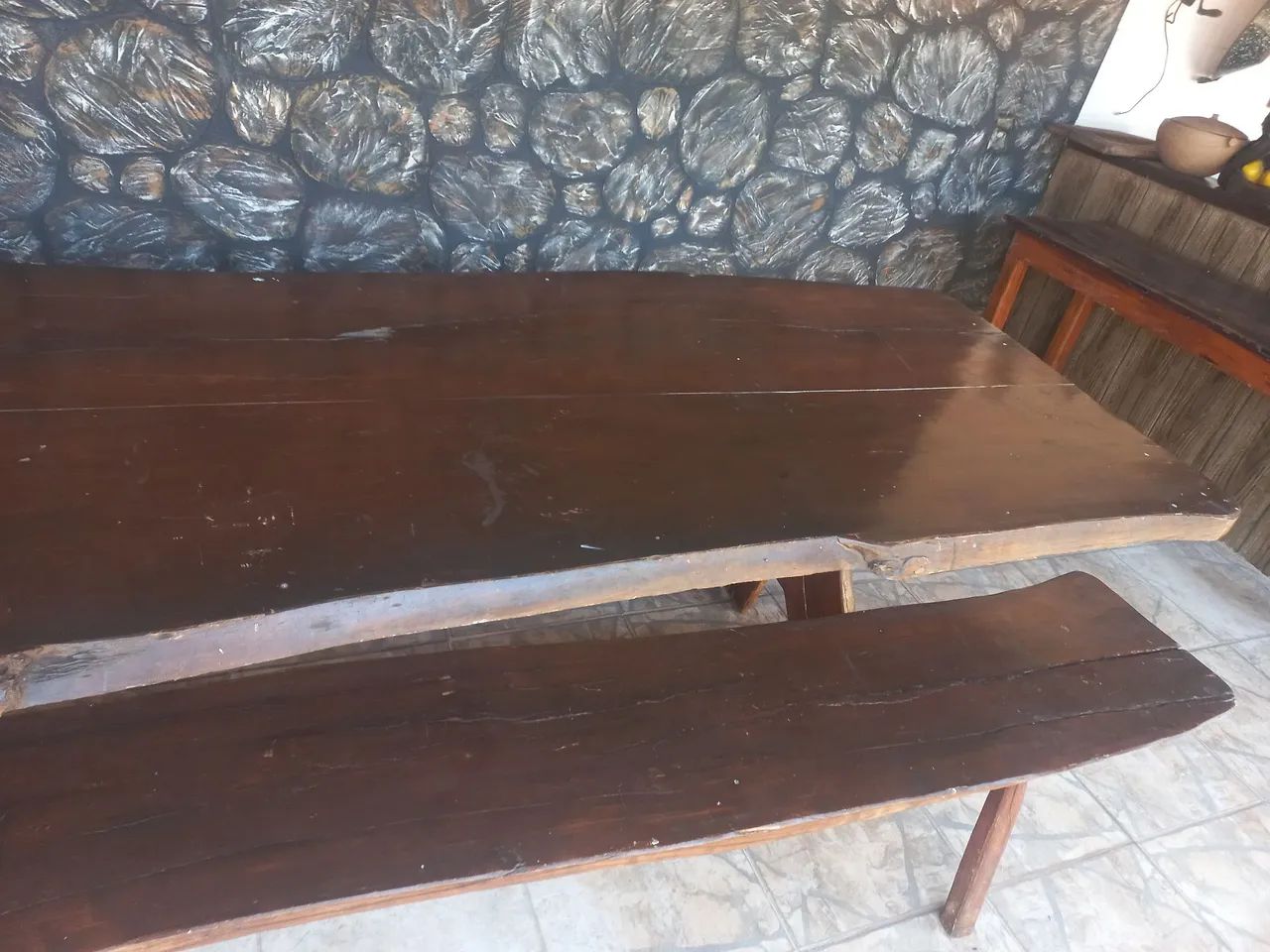 Mesa 100% Madeira Rústica  - Foto 3