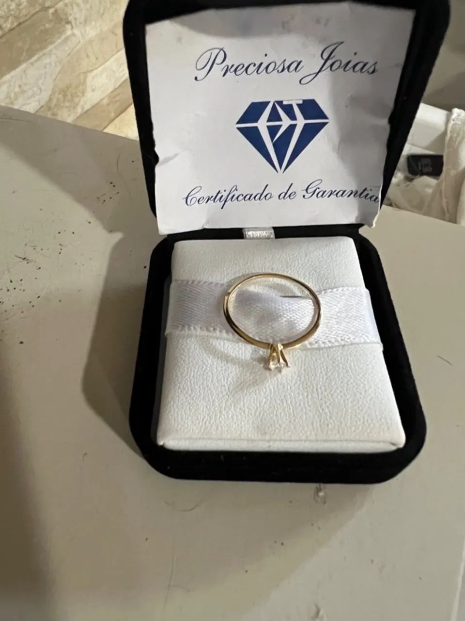 solitario em ouro 750 - Foto 3