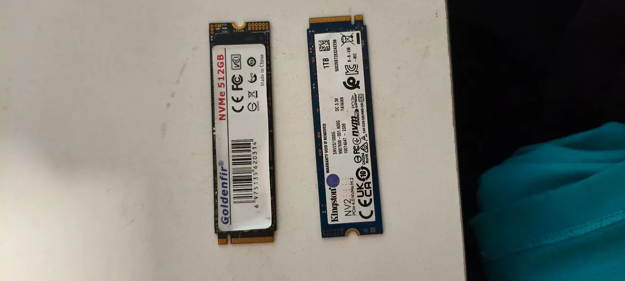 SSD de 1TB e SSD de 512 GB