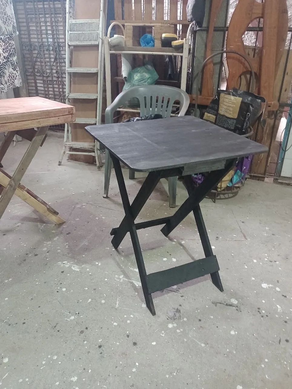 Mesa dobrável preta 