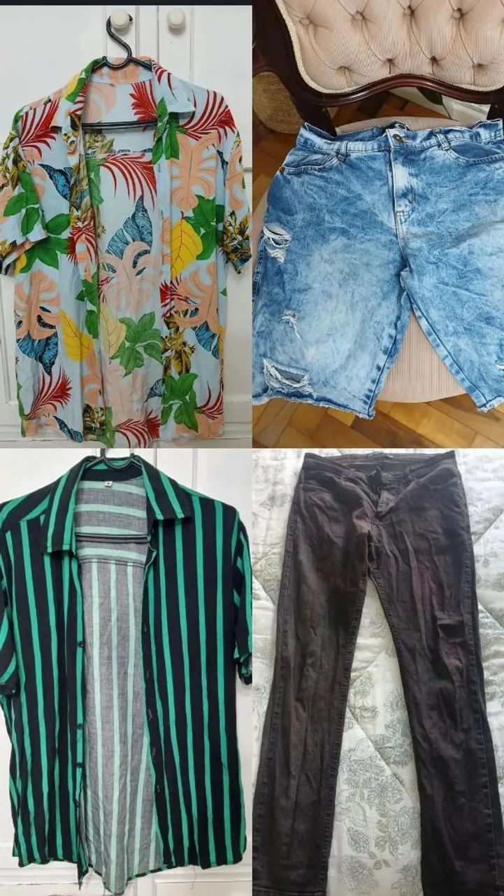4 peças de roupas masculina 