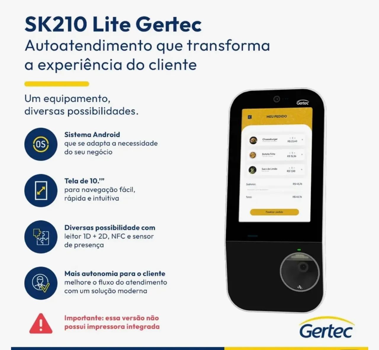 Totem de autoatendimento - GERTEC - SK210 - Foto 3