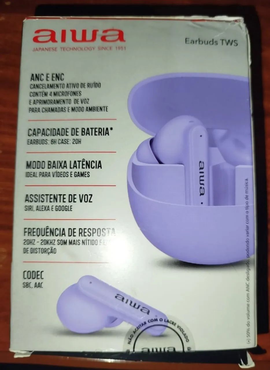 Fone de Ouvido AIWA AWS-EB-04-P Bluetooth - Fones de Ouvido