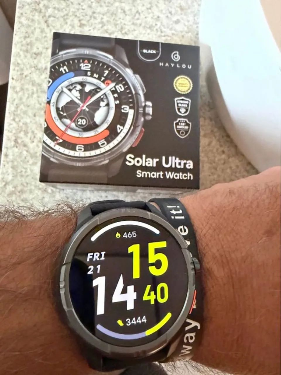 Relógio Smartwatch Haylou Solar Ultra com GPS 