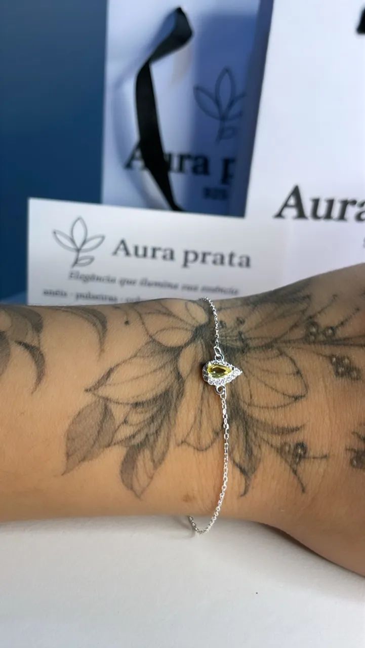 Pulseira gota prata 925 legítima  - Foto 2