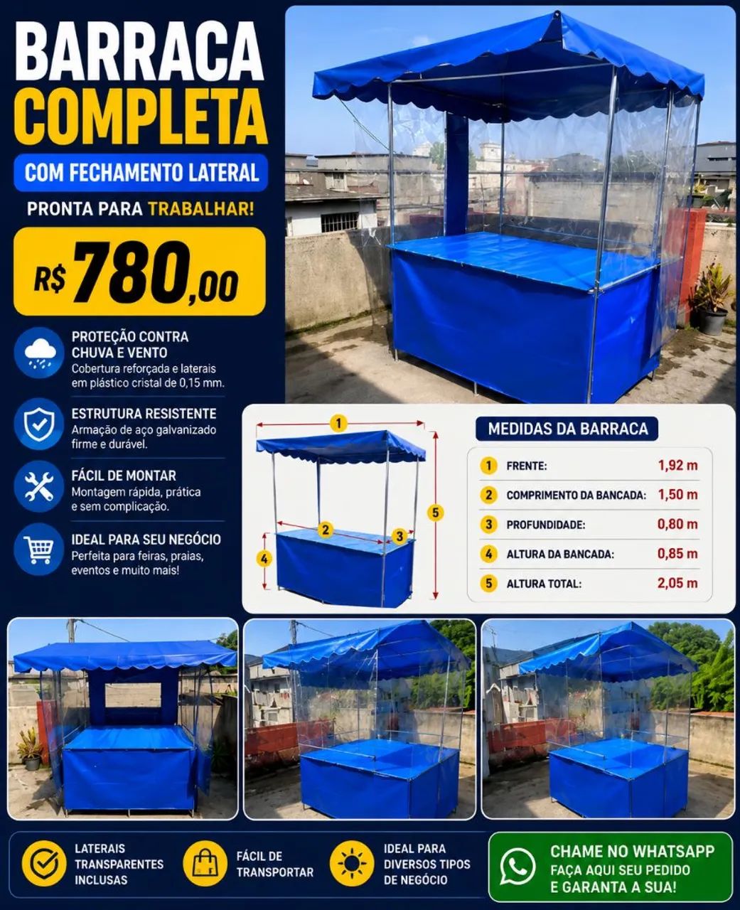 Barraca para eventos R$780,00