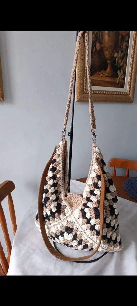 Linda bolsa de crochê  - Foto 2
