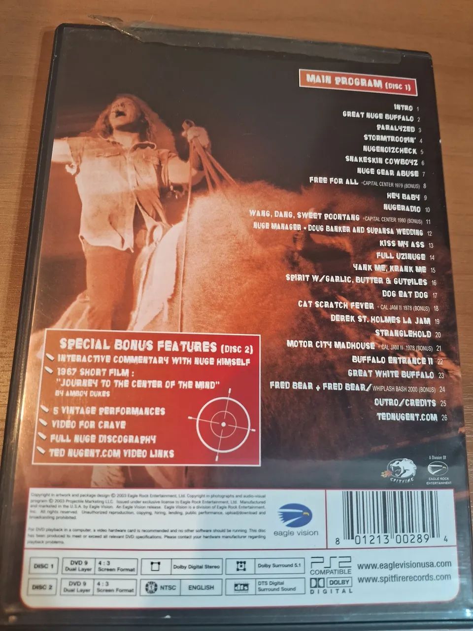 TED NUGENT - Full Bluntal Nugity Live - dvd duplo importado original  - Foto 2