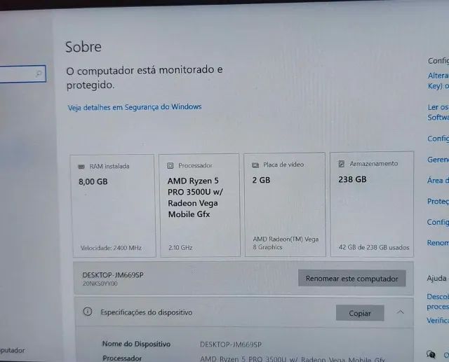 NOTEBOOK LENOVO THINKPAD RYZEN 5 - Foto 2