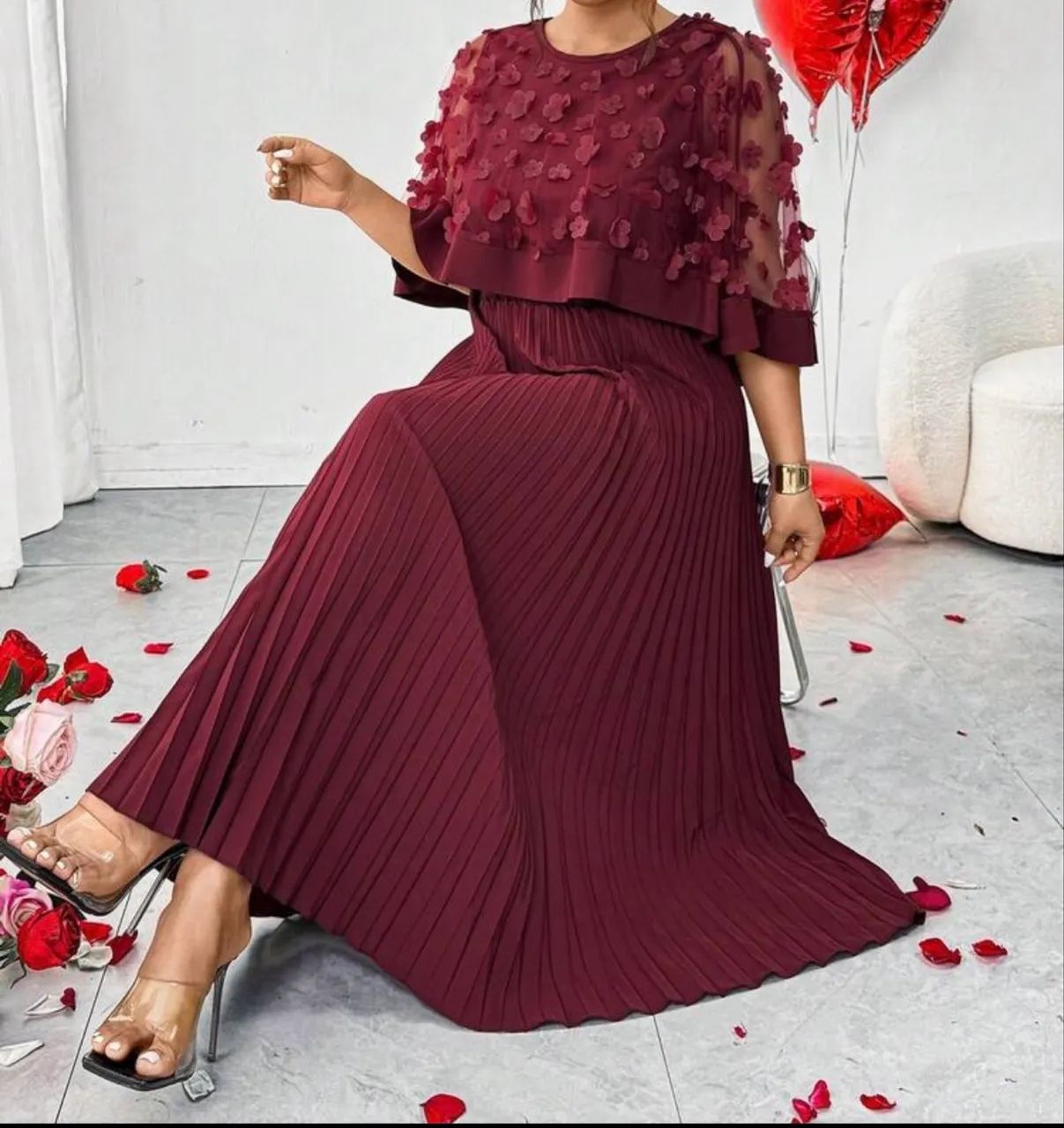 Vestido marsala Gg