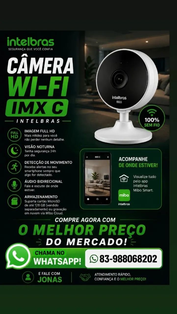 CÂMERA WI-FI IMX C INTELBRAS 
