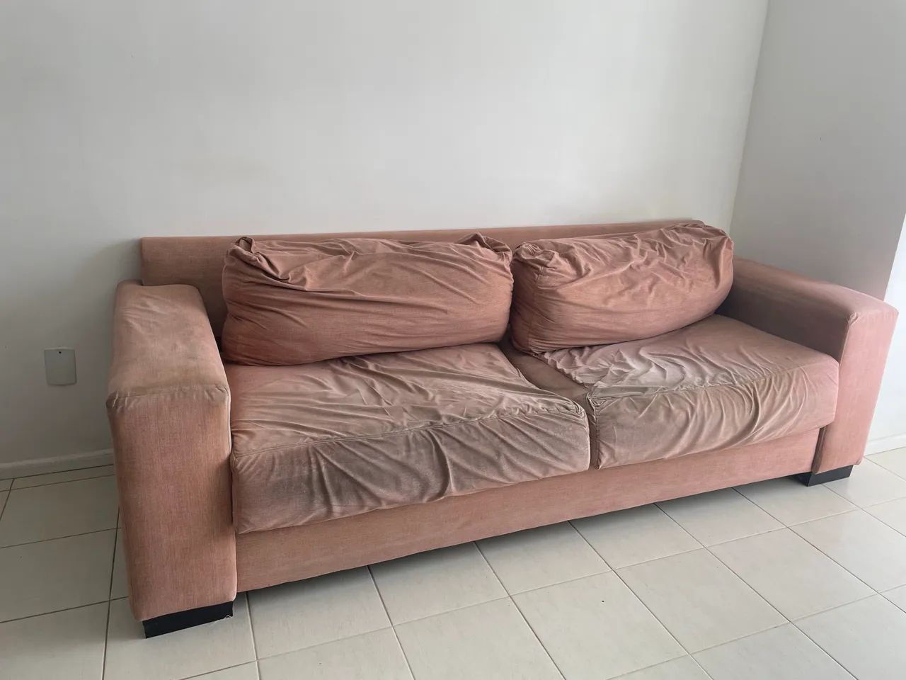 Sofa bege usado  - Foto 3