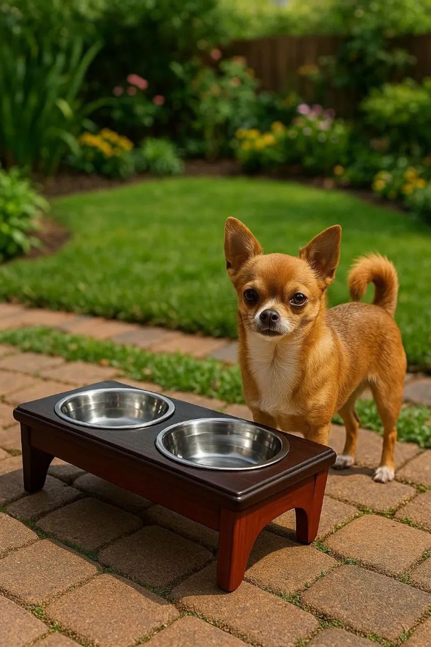 Comedouro para pets de madeira. - Foto 5
