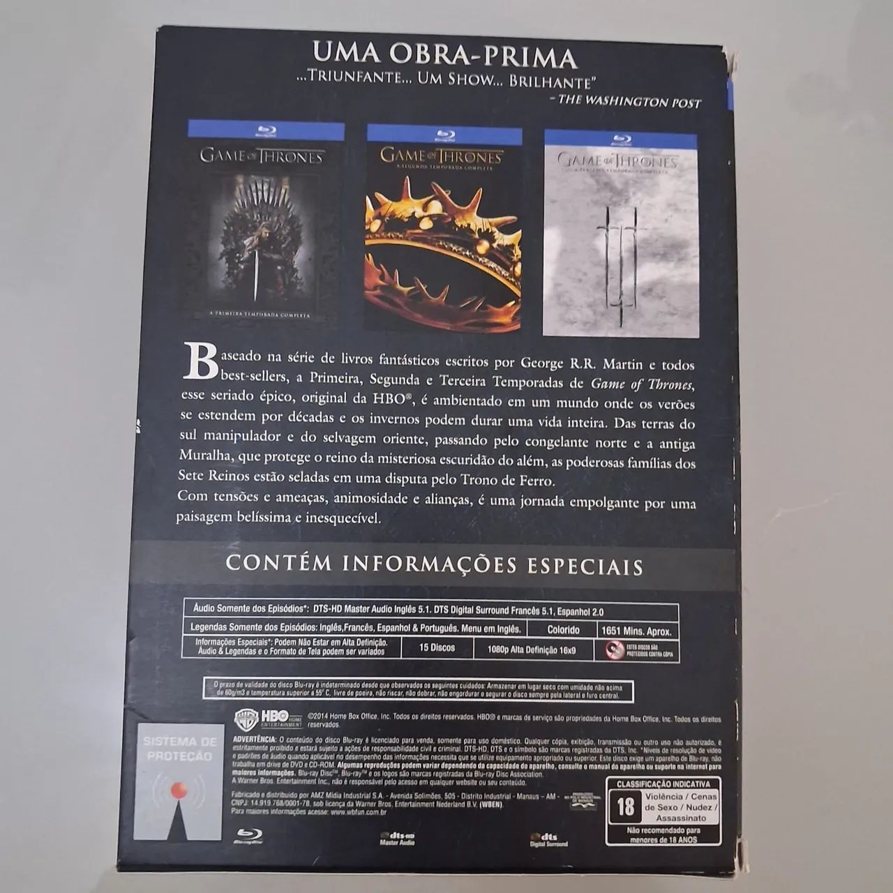 Blu Ray Box Game Of Thrones 1 Ao 3 - Foto 3