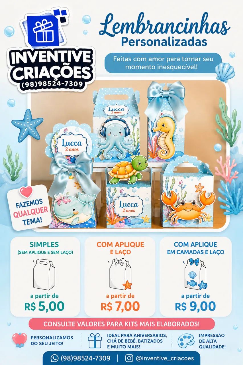 Lembrancinhas personalizadas 