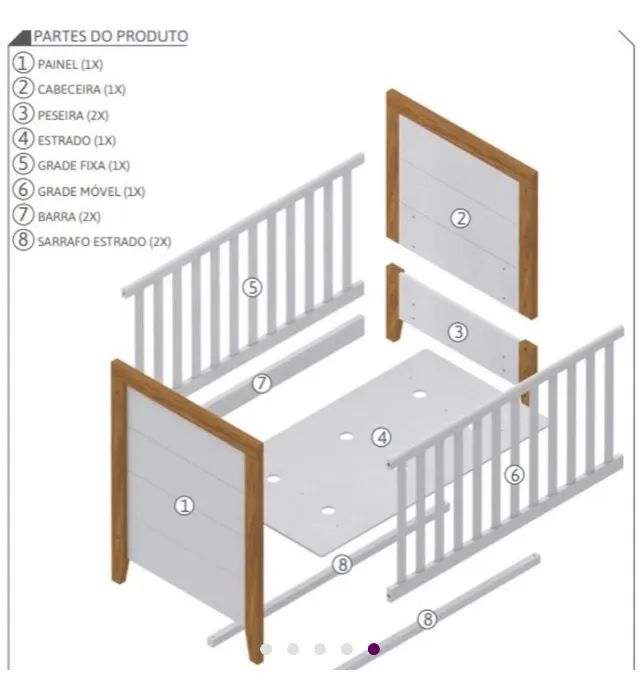Berço mini cama gran Vitória  + ninho yogi baby - Foto 3