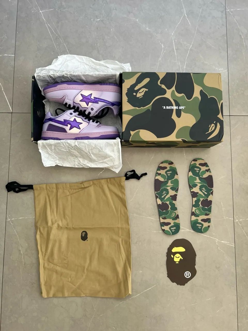 Bape sta SK8 roxo tamanho 40 - Foto 3