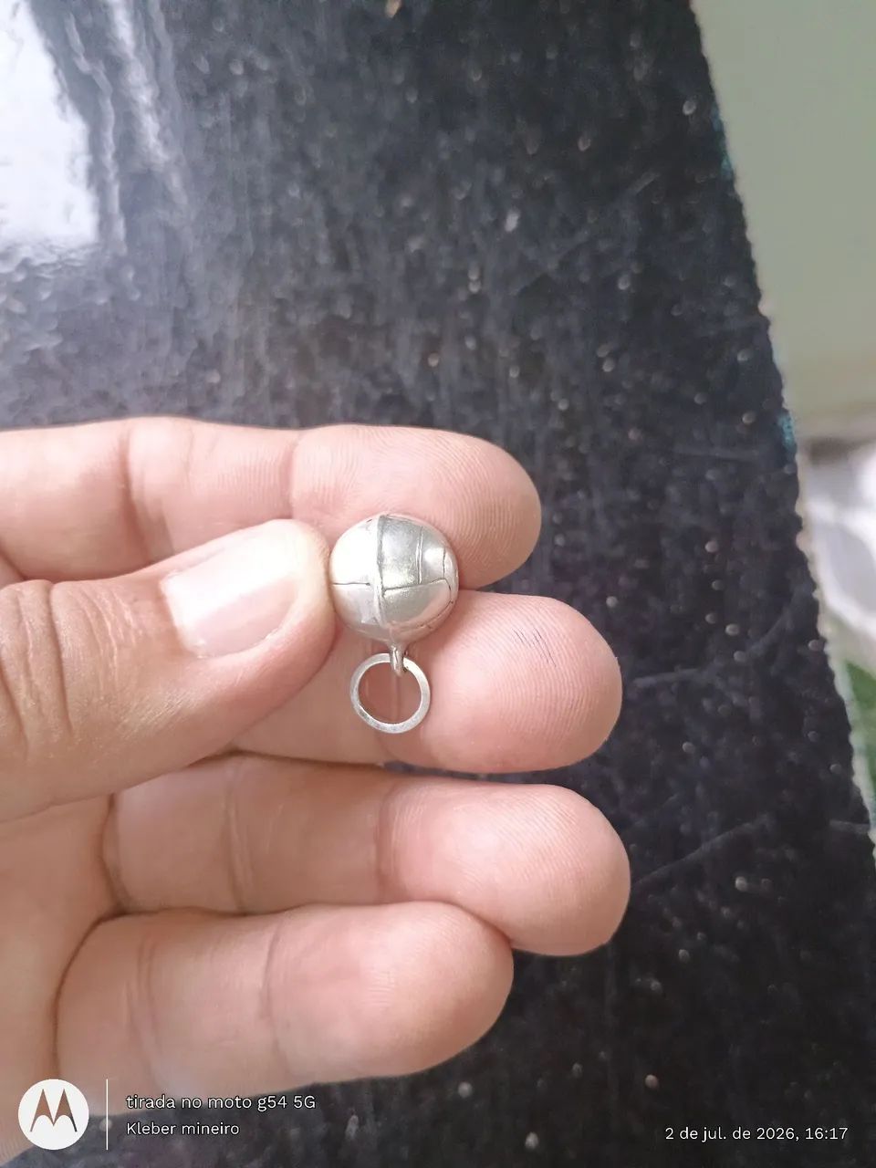 Pingente Bola de prata 950 - Foto 4