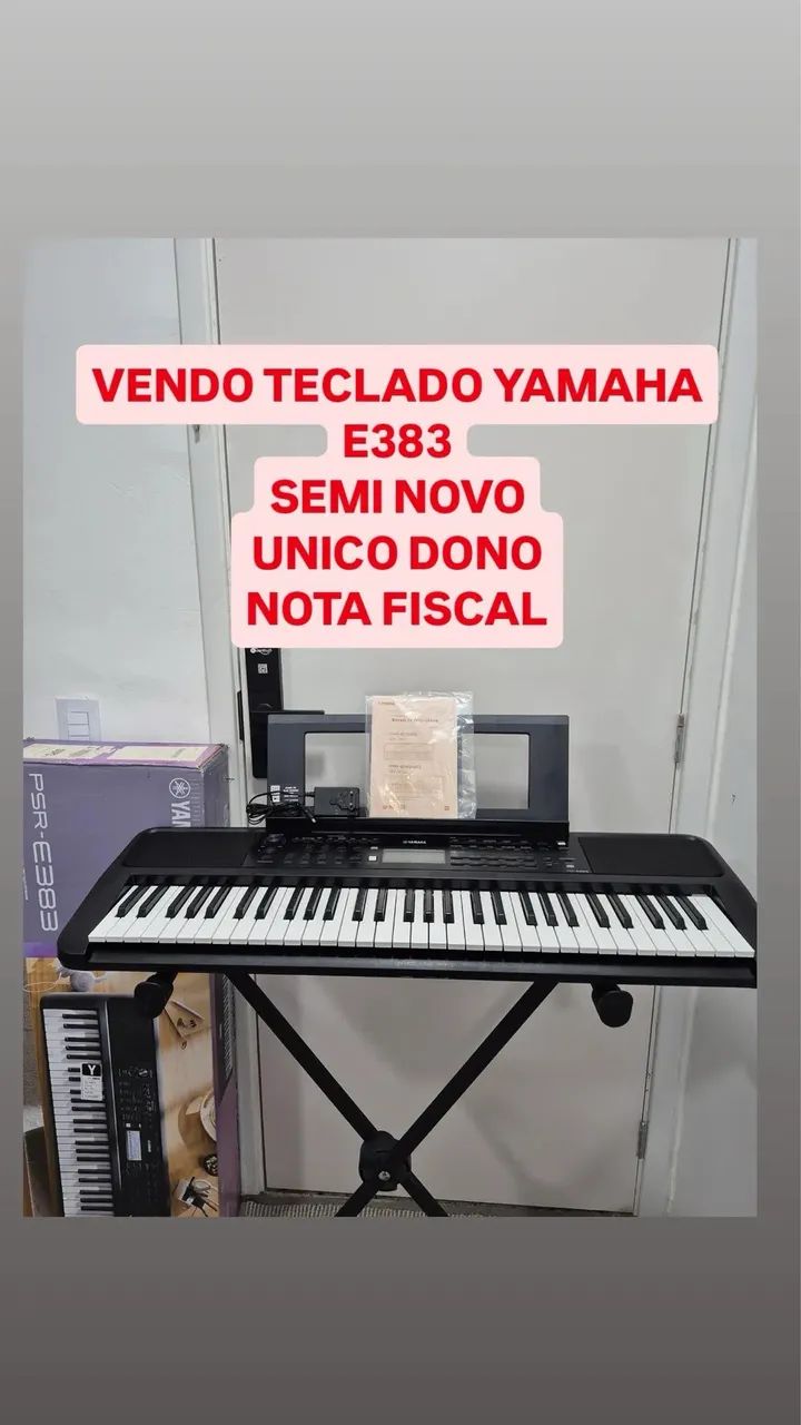 Teclado yamaha E383 com nota fiscal 