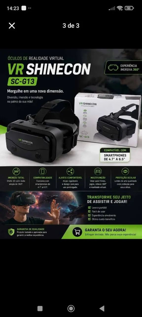 Óculos realidade virtual  - Foto 3