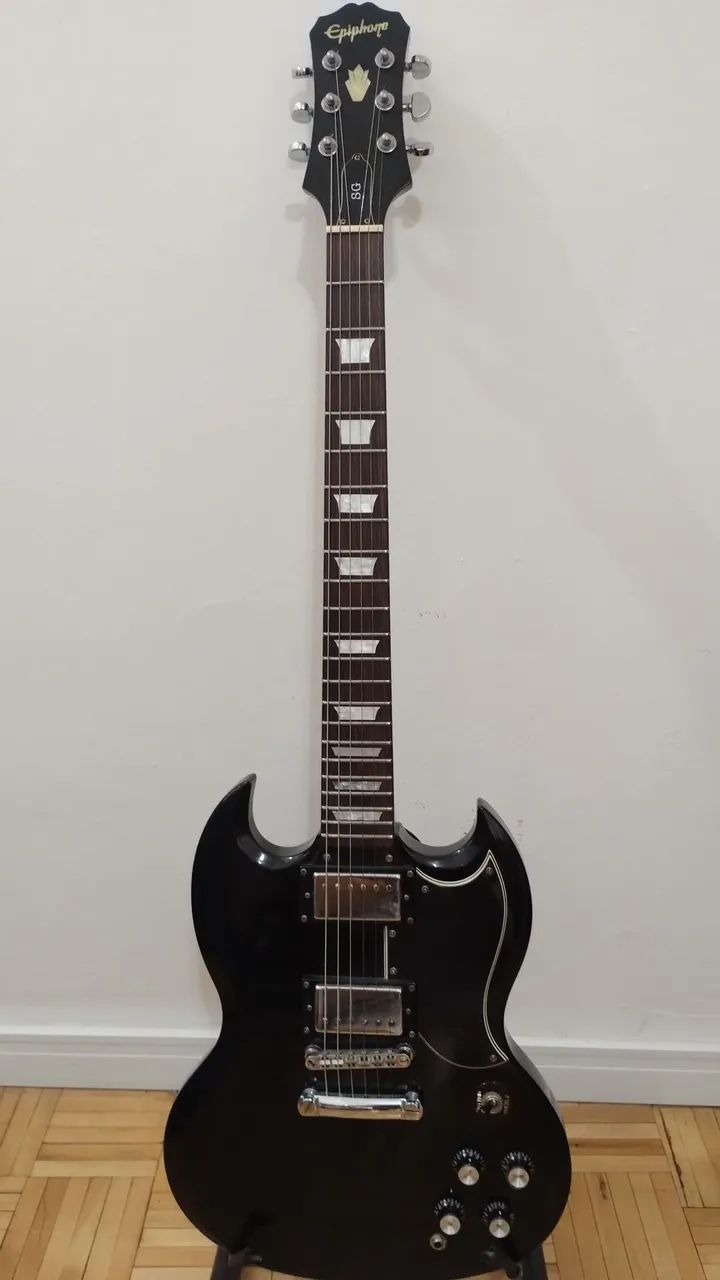 Guitarra Epiphone SG G400 Preta Inox - Instrumentos musicais
