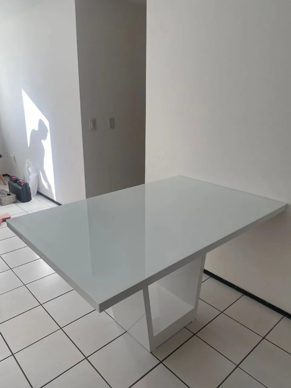 Mesa de Jantar Retangular Luxo com Vidro Laqueado 4mm - Foto 3