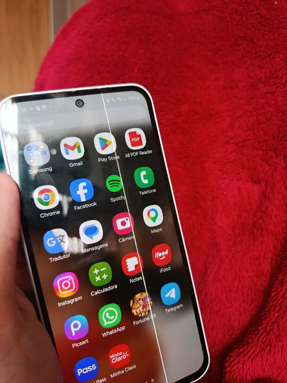 Samsung a35 5g com uma listra verde - Foto 3