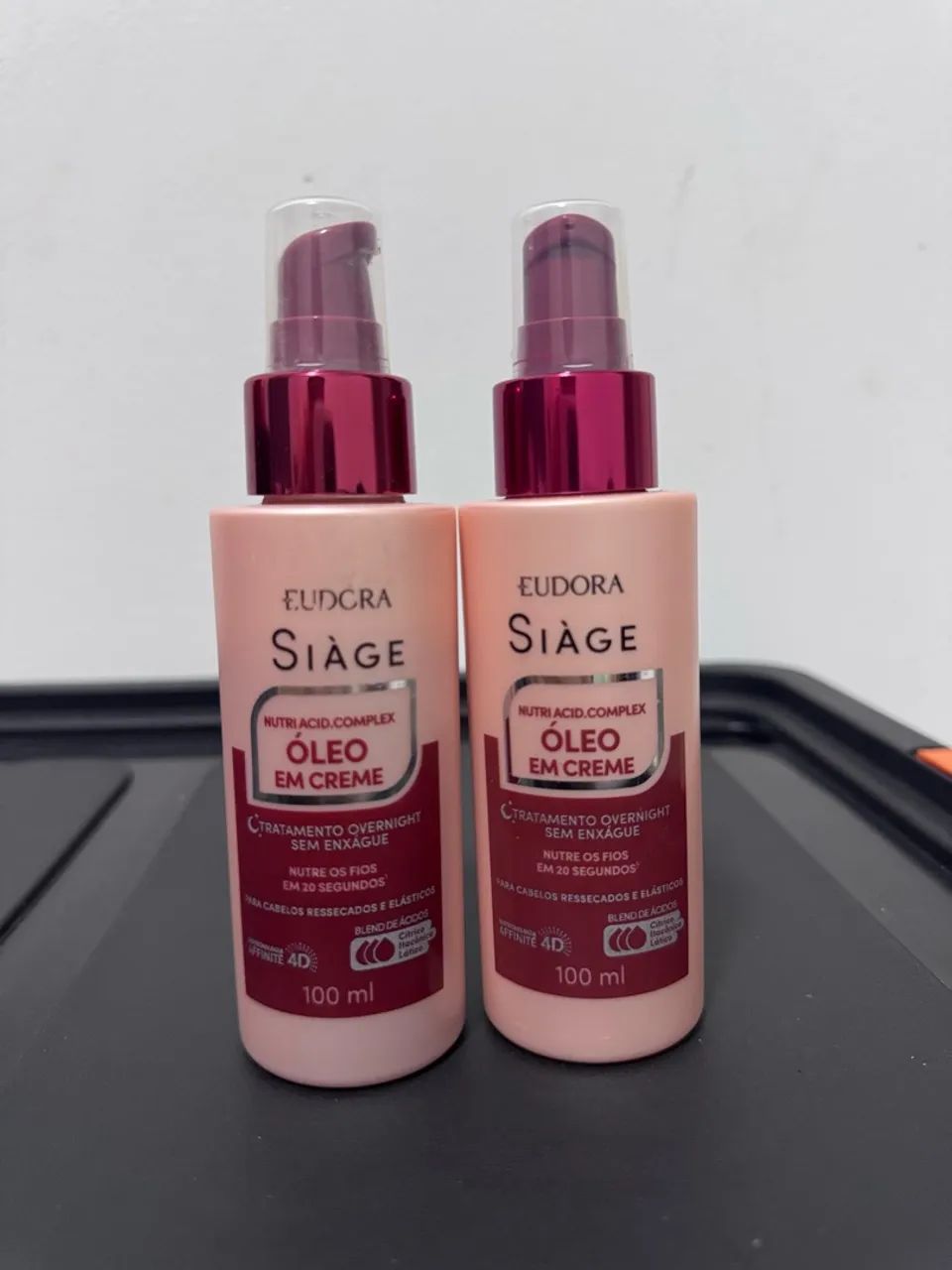 2 óleos em creme eudora siàge 100ml