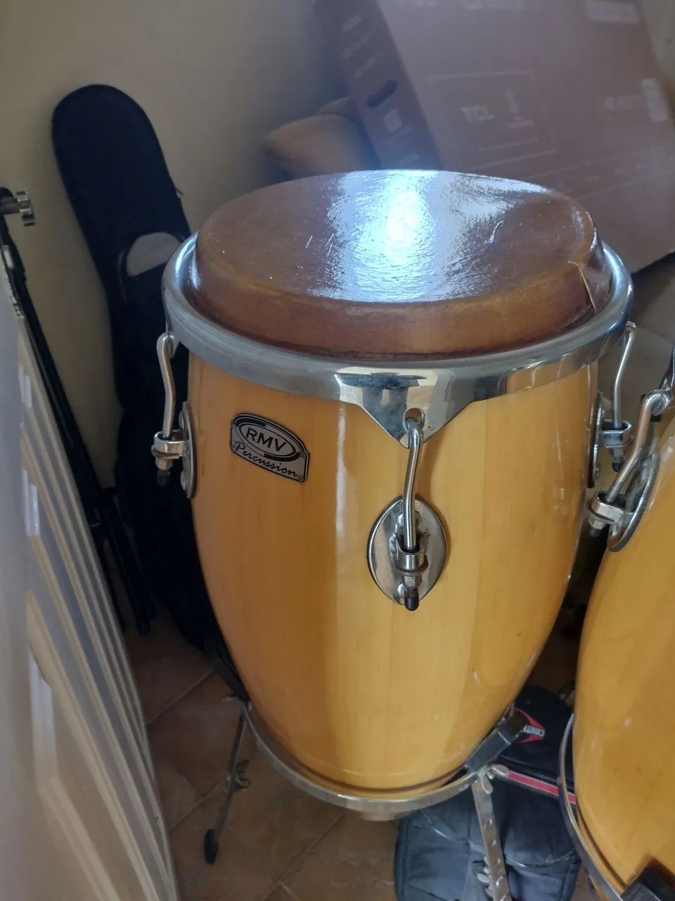 Trio de Congas RMV Com Tripé e Capas  - Foto 4