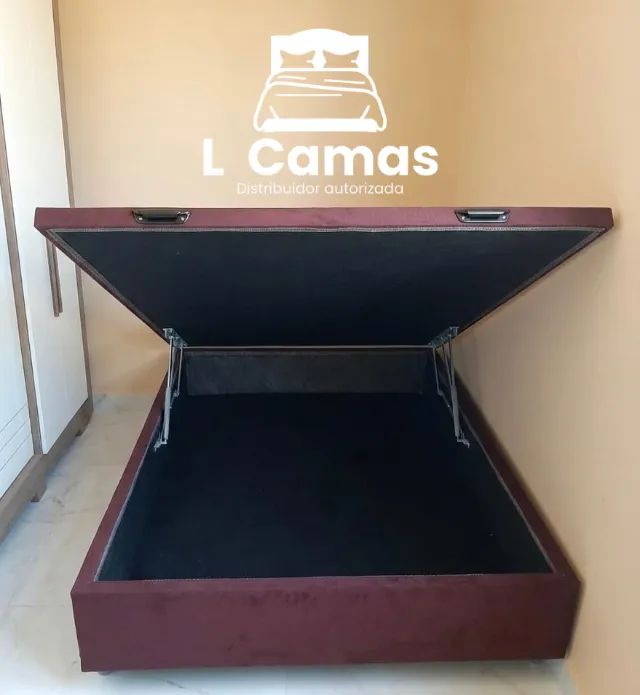 Baú casal Vinho suede