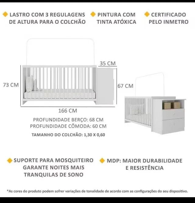 Berço com cômoda - NOVO  - Foto 3