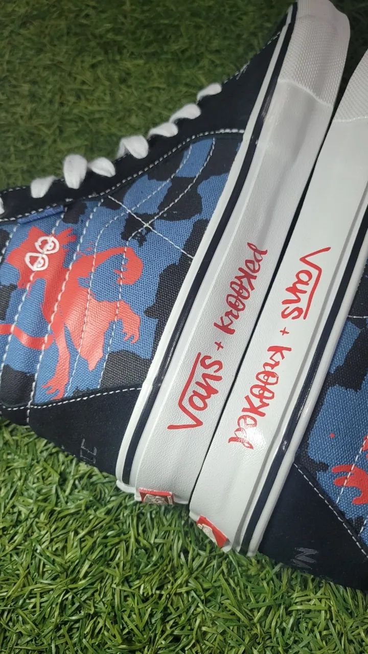 Tênis Vans Skate Sk8-Hi Krooked By Natas For Ray Barbee 41 BR Sem Uso Original - Foto 3