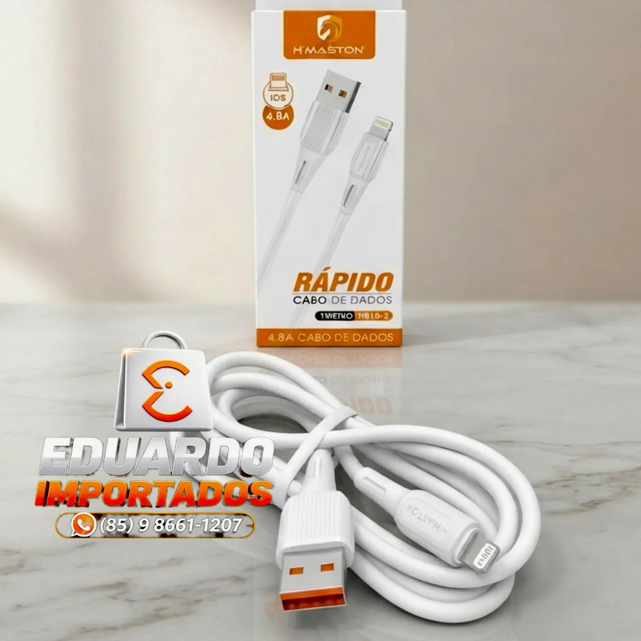 Cabo USB Turbo para Lightning / iPhone (Dados e Carregamento)  1 Metro 