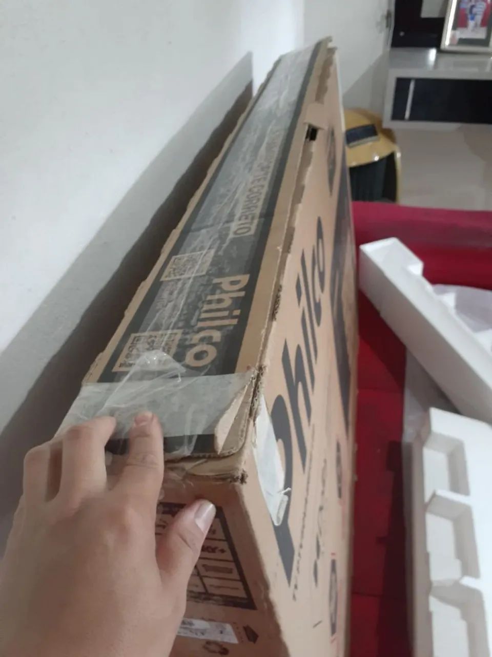 Caixa de papelão com isopor,para tv 50 polegadas! Aceito proposta  - Foto 3