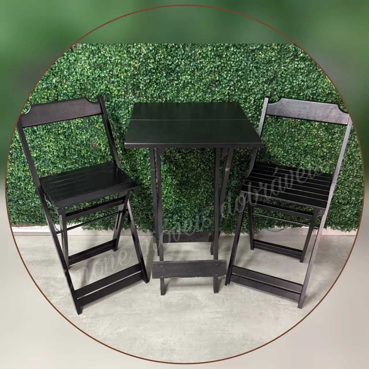 1 mesa Bistrô e 2 bancos dobráveis  - Foto 4