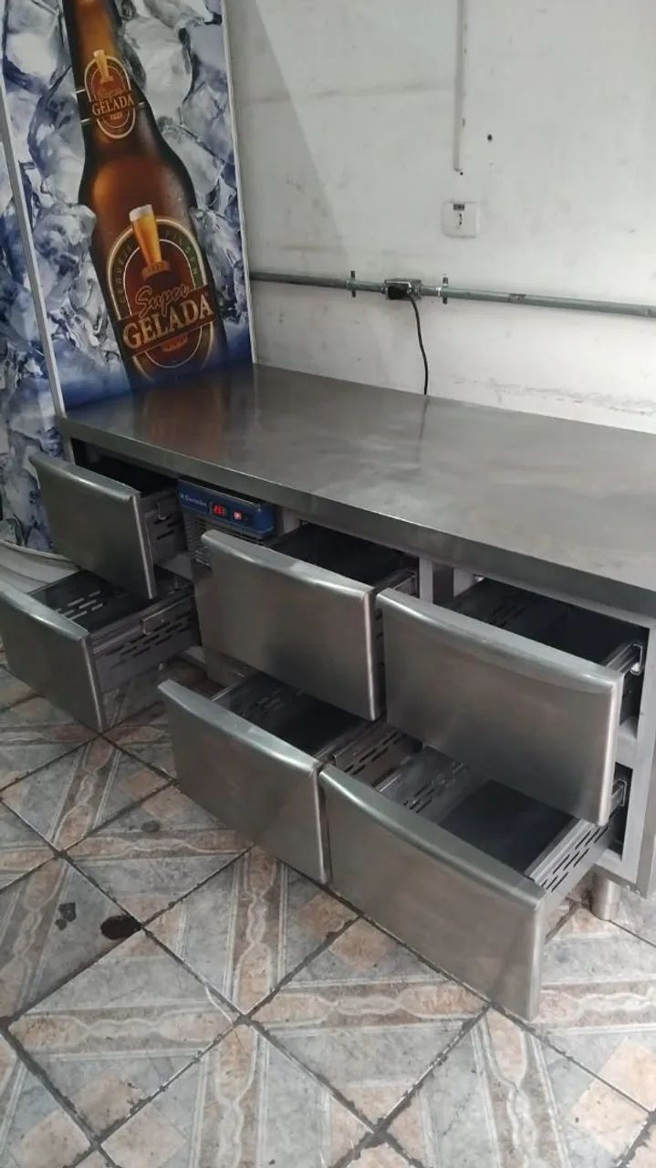 Balcão refrigerado de gaveta em aço inox - Foto 2