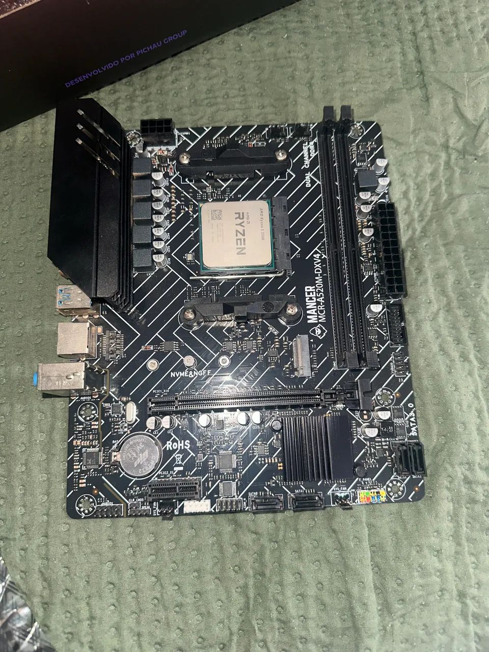 KIT ryzen 5 5500 e a520m e cooler NOVO
