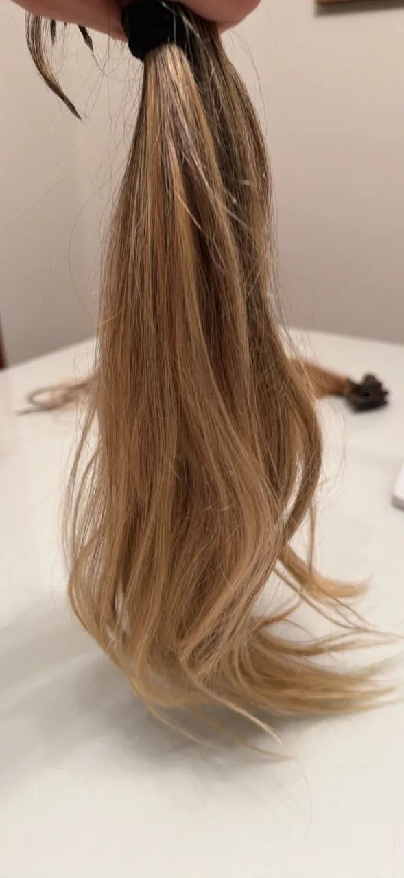 Cabelo loiro do Sul na queratina 40cm