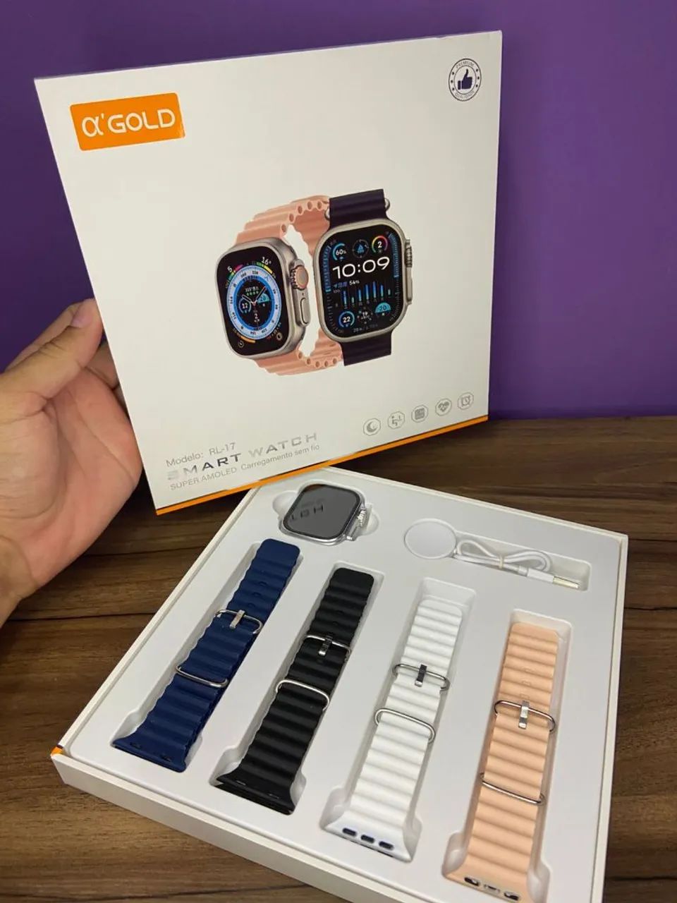 SMART WATCH com tela Super AMOLED a'GOLD - Foto 3