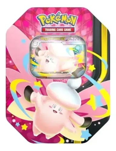 Pokémon TCG Mega Moonlit Tin(Lata Mega Luar) com Mega Clefable EX - Foto 3