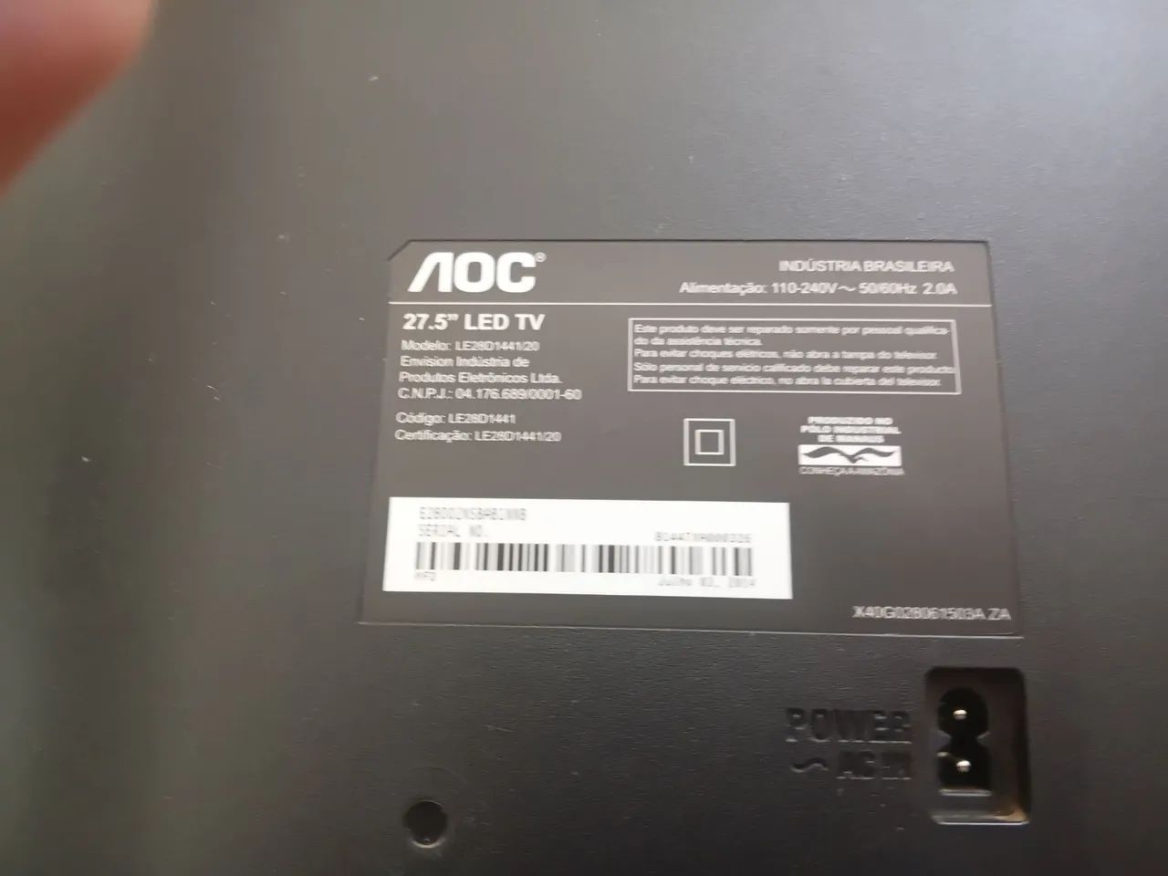 Vendo TV aoc 29 polegadas 400 reais sem controle e 450 com controle  - Foto 2
