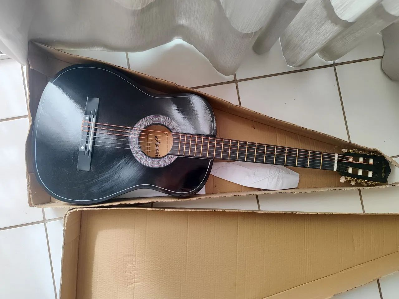 Violão preto da Austin - Foto 5